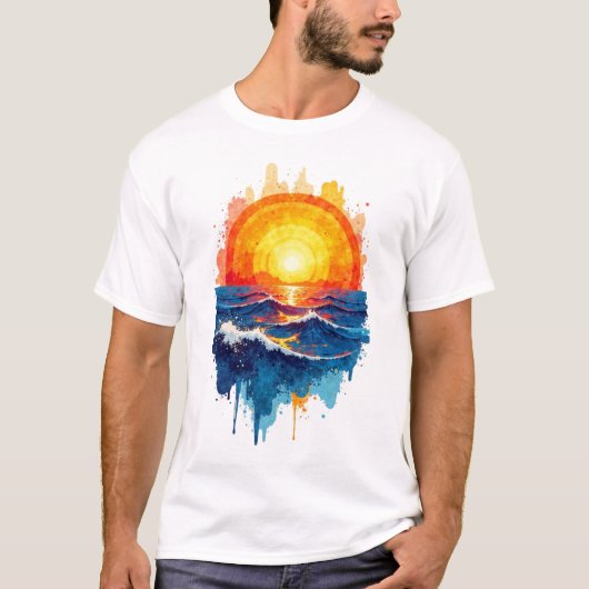 Goldene Waves T-Shirt (Vorderseite)