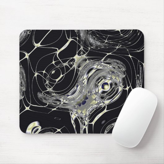 Goldene Web-Abstrakte Fraktal-Kunst Mousepad (Mit Mouse)