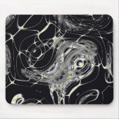 Goldene Web-Abstrakte Fraktal-Kunst Mousepad (Vorne)