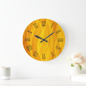 Goldene Weberwellen Gelbe Wanduhr (Zuhause)