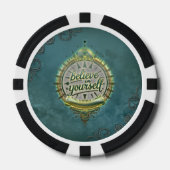 Goldene Wege glauben an sich selbst. Pokerchips (Vorderseite)