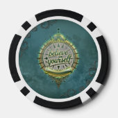 Goldene Wege glauben an sich selbst. Pokerchips (Rückseite)