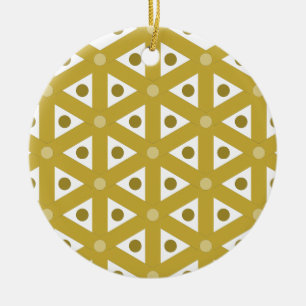 Goldene Weihnacht Keramik Ornament