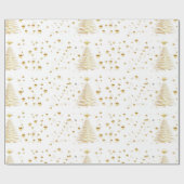 Goldene Weihnachten Geschenkpapier (Flach)