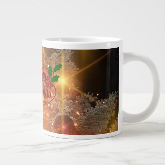 Goldene Weihnachten Jumbo-Tasse (Rechts)