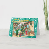 Goldene Weihnachten Karte (Vorderseite)