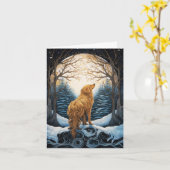 Goldene Weihnachten Karte (Gelbe Blume)