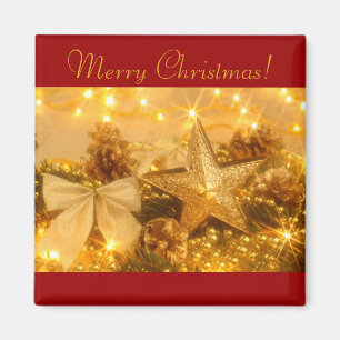 "Goldene Weihnachten" Square Magnet