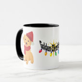 Goldene Weihnachten Tasse (Vorderseite Links)