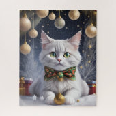 Goldene Weihnachten und Kitty Puzzle (Vertikal)