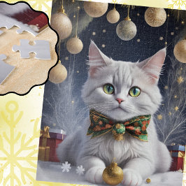 Goldene Weihnachten und Kitty Puzzle