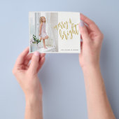 Goldene Weihnachts-Weihnachtskarte für das Foto Flyer (Gruppe)