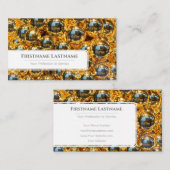 Goldene Weihnachtsbälle berufliche Eventmanager Visitenkarte (Vorne/Hinten)