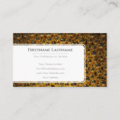 Goldene Weihnachtsbälle berufliche Eventmanager Visitenkarte (Rückseite)