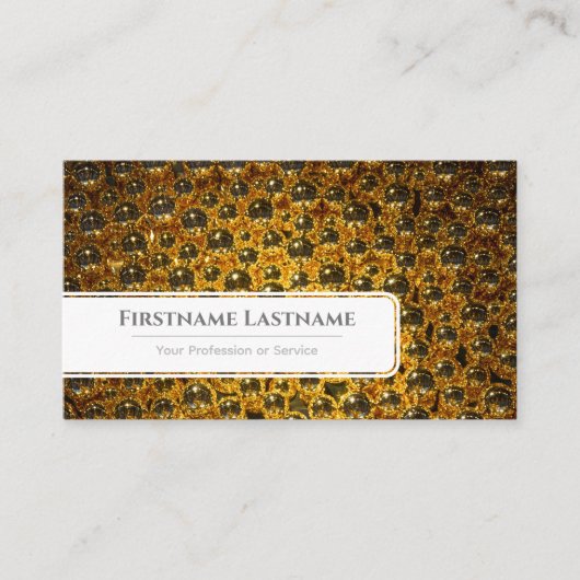 Goldene Weihnachtsbälle berufliche Eventmanager Visitenkarte (Vorderseite)