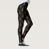 Goldene Weihnachtsbaum-Leggings Leggings (Rechts)