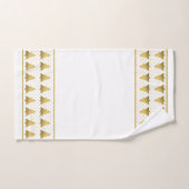 Goldene Weihnachtsbaume Badhandtuch Set (Handtuch)