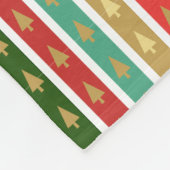 Goldene Weihnachtsbäume - Elegant und elegant Fleecedecke (Ecke)