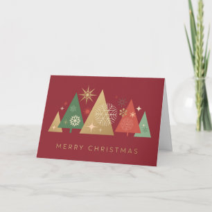 Goldene Weihnachtsbäume - Elegante Festtagsgrüße Feiertagskarte