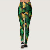 goldene Weihnachtsbäume Leggings (Rückseite)