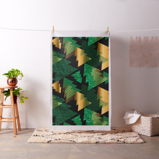 goldene Weihnachtsbäume Stoff (Beispiel)