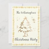 Goldene Weihnachtsbaume - Weihnachtsfeier Party Ei Einladung (Vorderseite)