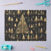 Goldene Weihnachtsbäume Wrapping Decoupage Kunstha Seidenpapier (Basteln)