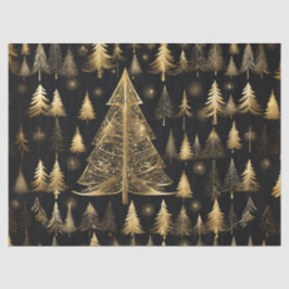 Goldene Weihnachtsbäume Wrapping Decoupage Kunstha Seidenpapier