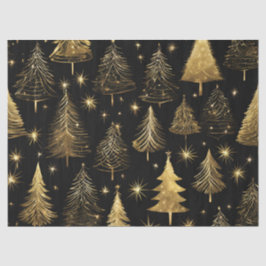 Goldene Weihnachtsbäume Wrapping Decoupage Kunstha Seidenpapier