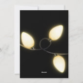 Goldene Weihnachtsbeleuchtung Ein Foto Feiertagskarte (Rückseite)