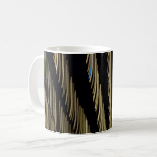 Goldene Weihnachtsbeleuchtung Kaffeetasse (Vorderseite Links)