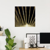 Goldene Weihnachtsbeleuchtung Poster (Heimbüro)
