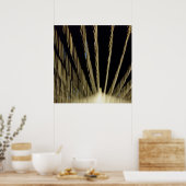 Goldene Weihnachtsbeleuchtung Poster (Küche)