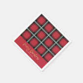 Goldene Weihnachtsbrille Serviette (Ecke)