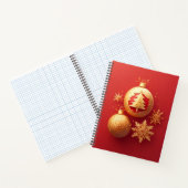 Goldene Weihnachtsdekorationen Notizblock (Innenseite)