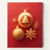 Goldene Weihnachtsdekorationen Notizblock (Rückseite)