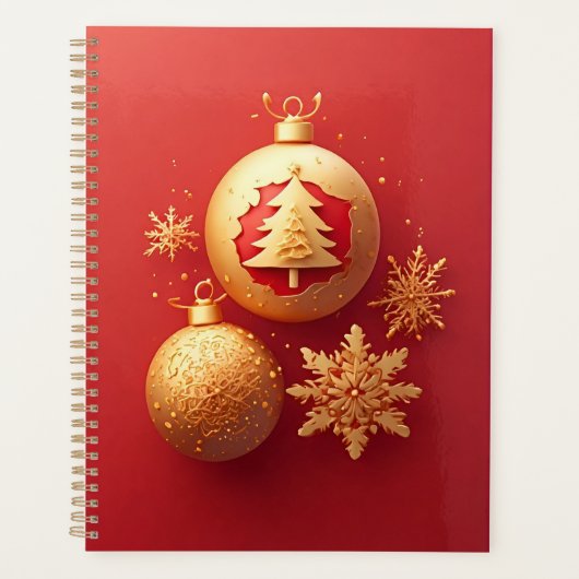 Goldene Weihnachtsdekorationen Planer (Vorderseite)