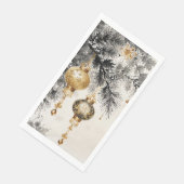 Goldene Weihnachtsdesign-Tuschemalerei Serviette (Ecke)