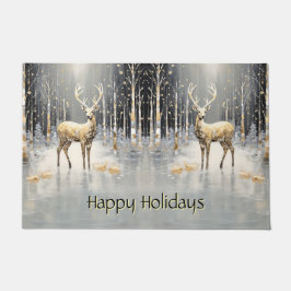 Goldene Weihnachtsfeier Fußmatte