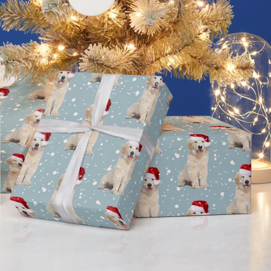 Goldene Weihnachtsfeier im Schneeflocken Geschenkpapier (Feiertage)