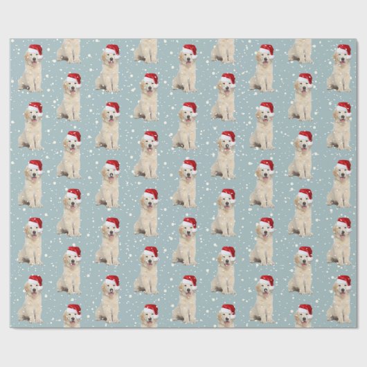 Goldene Weihnachtsfeier im Schneeflocken Geschenkpapier (Flach)