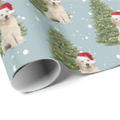 Goldene Weihnachtsfeier im Schneeflocken Geschenkpapier (Rolleneckpunkt)