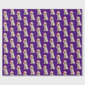 Goldene Weihnachtsfeier im Schneeflocken Geschenkpapier (Flach)