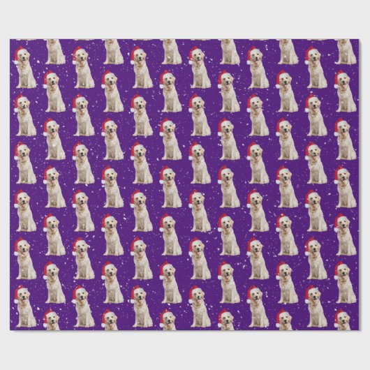 Goldene Weihnachtsfeier im Schneeflocken Geschenkpapier (Flach)