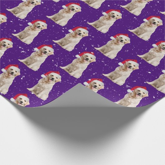 Goldene Weihnachtsfeier im Schneeflocken Geschenkpapier (Ecke)