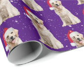 Goldene Weihnachtsfeier im Schneeflocken Geschenkpapier (Rolleneckpunkt)