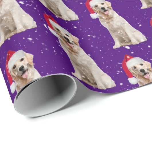 Goldene Weihnachtsfeier im Schneeflocken Geschenkpapier (Rolleneckpunkt)