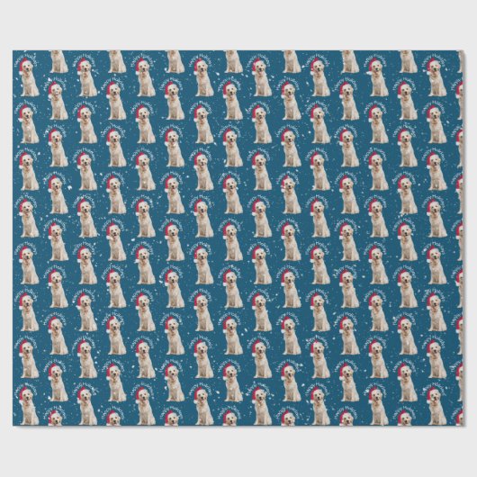 Goldene Weihnachtsfeier im Schneeflocken Geschenkpapier (Flach)