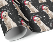 Goldene Weihnachtsfeier im Schneeflocken Geschenkpapier (Rolleneckpunkt)