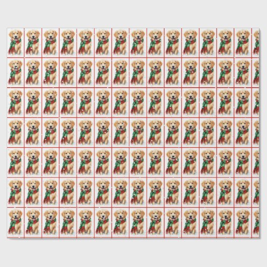 Goldene Weihnachtsfeier im Schneeflocken Geschenkpapier (Flach)